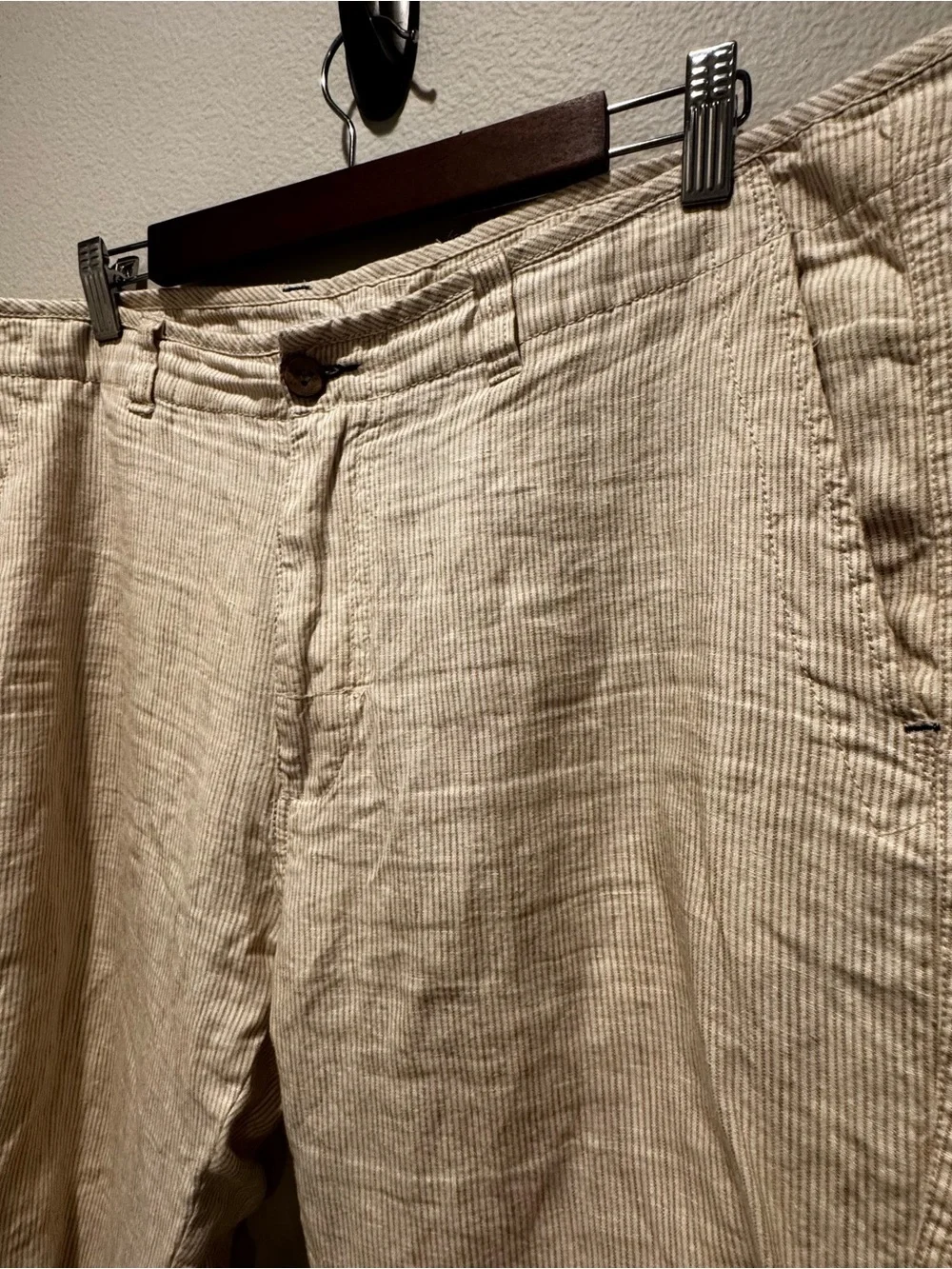 Cubavera Men's Cream 100% Linen Chinos